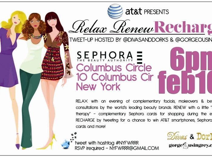 INVITE: NYFW Relax, Renew and Recharge Media TWEET UP