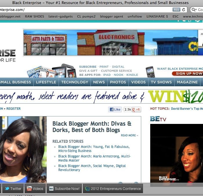 Black Enterprise Votes DivasandDorks.com Best Of The Blogosphere!