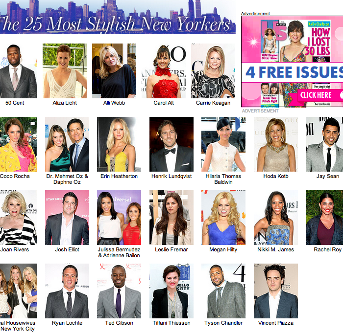 US Weekly Names 25 Most Stylish New Yorkers… Do You Agree?