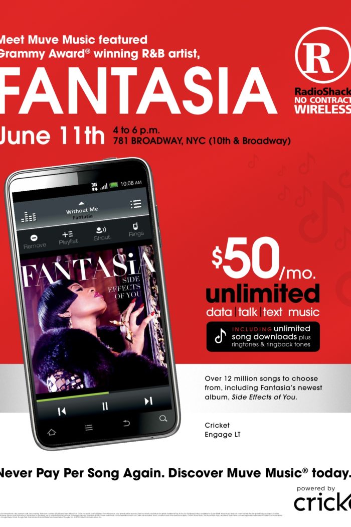 Fantasia Partners With Radio Shack & Cricket Wireless For Muve Music #MuveFantasia