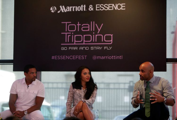 Boris Kodjoe talks about his epic travel moments for the Totally Tripping Panel Discussion during ESSENCE Festival