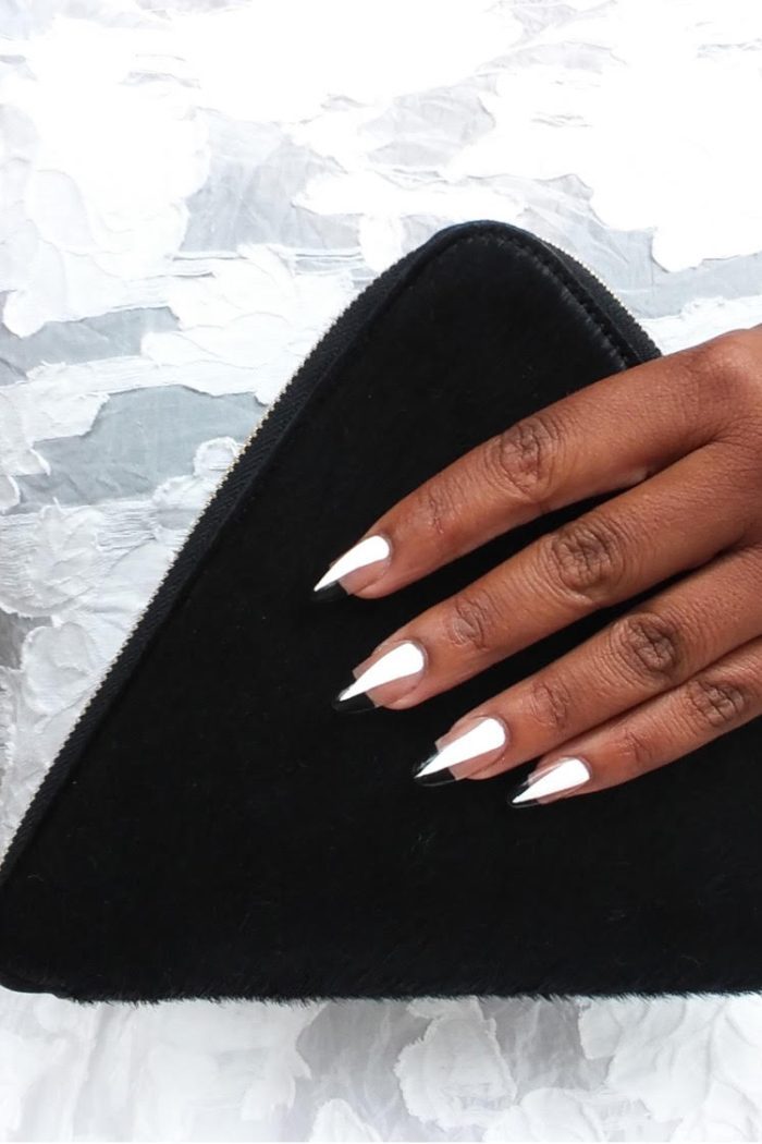 Create This Geometric Monochrome Manicure In Three Steps #ManiMonday